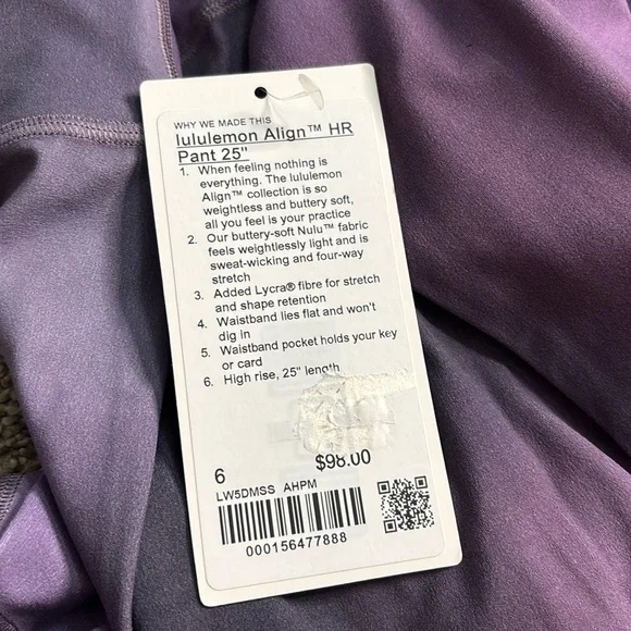 Lululemon Align leggings size 6 (25” inseam) NWT - Picture 3 of 10